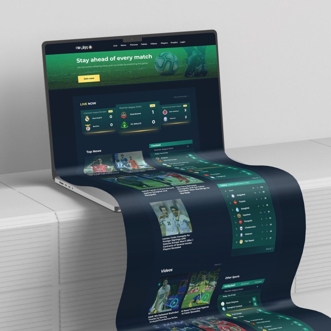 Long Scroll Extended MacBook Screen Mockup